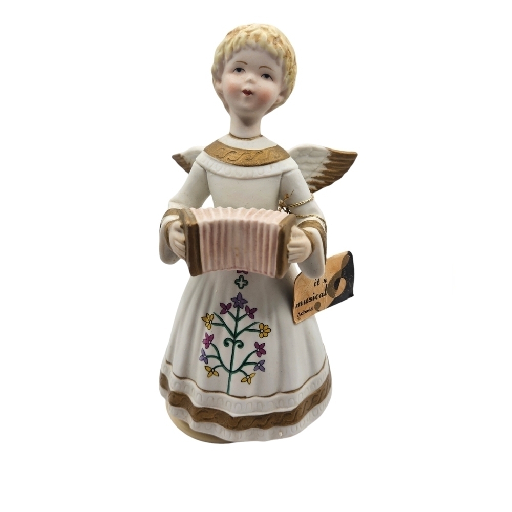 Schmid ceramic music Figurine Bisque finish.